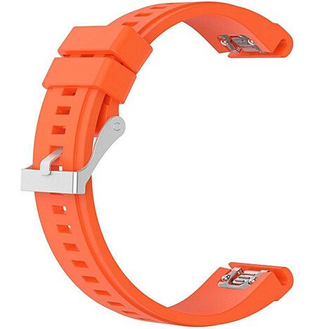 Curea ceas Smartwatch Garmin Fenix 7 / 6 / 5 Plus / 5, 22 mm Silicon iUni Orange